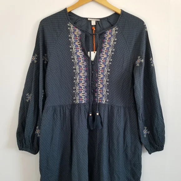 Knox Rose Blue and Purple Embroidered Dress - Picture 3 of 11